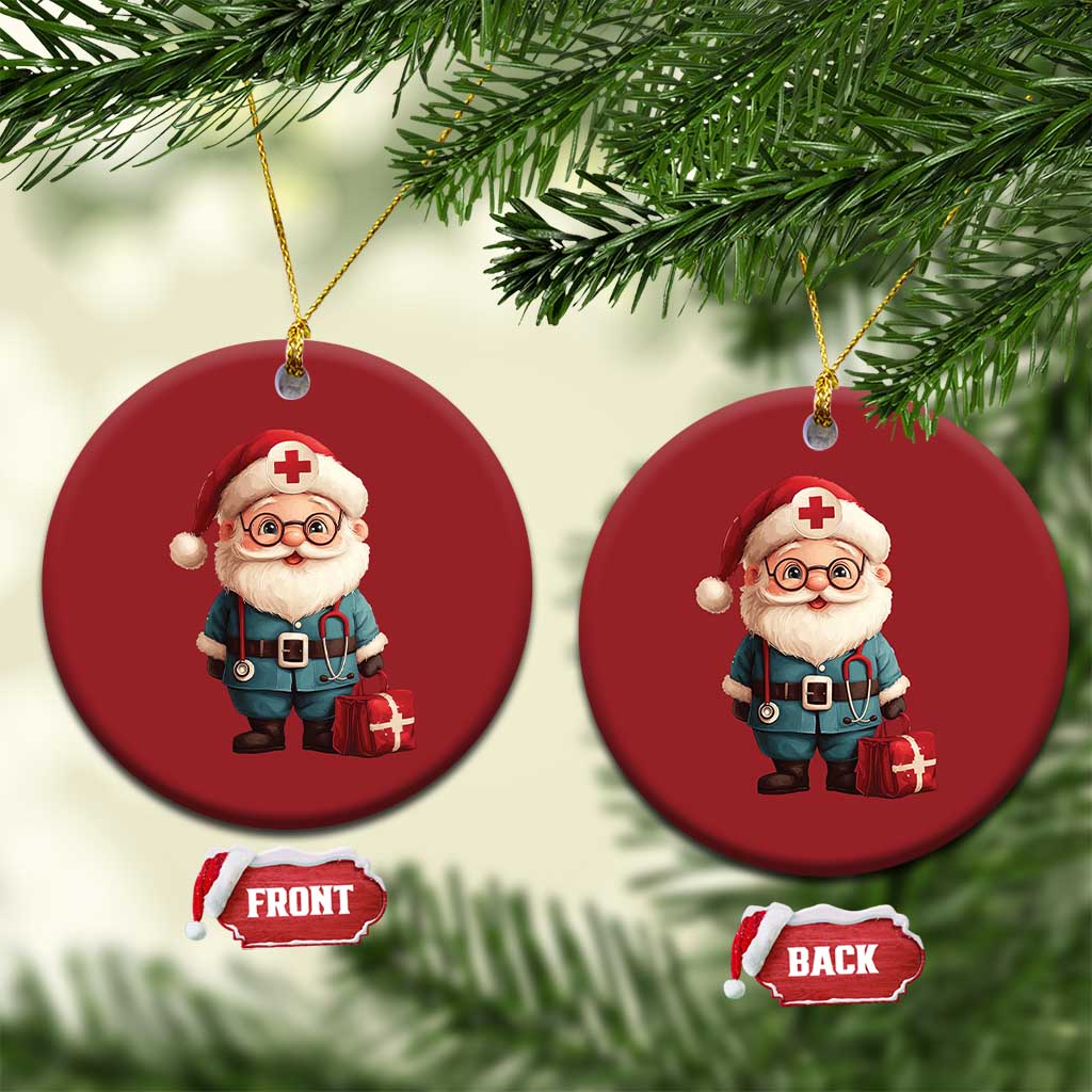 Funny Xmas Santa Doctor Medical Christmas Ornament TS11