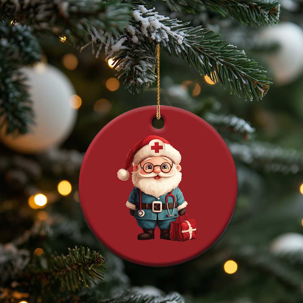 Funny Xmas Santa Doctor Medical Christmas Ornament TS11