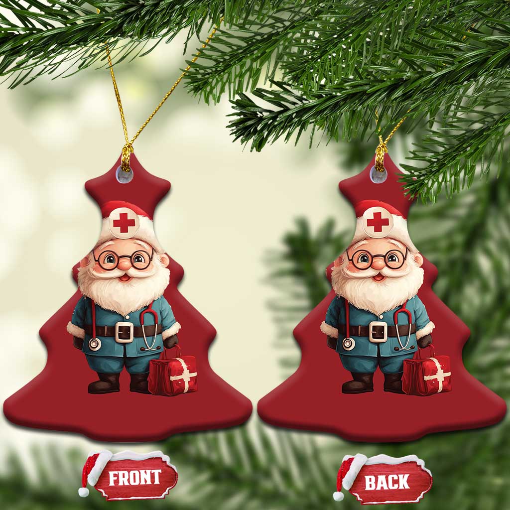Funny Xmas Santa Doctor Medical Christmas Ornament TS11