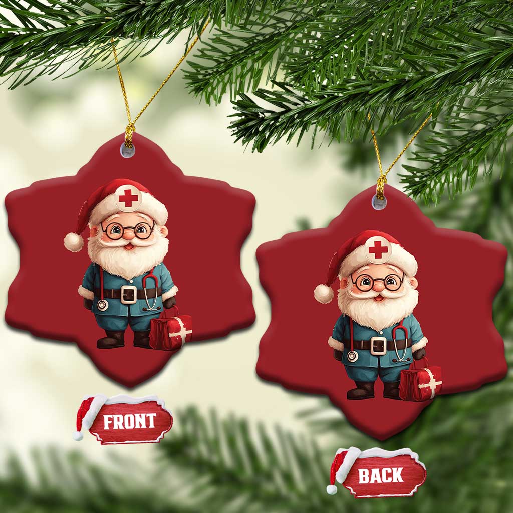 Funny Xmas Santa Doctor Medical Christmas Ornament TS11