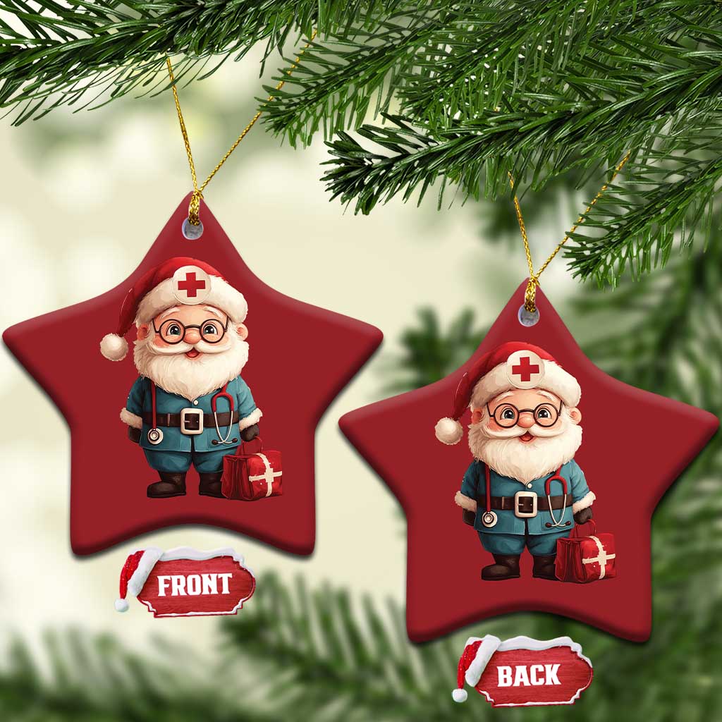 Funny Xmas Santa Doctor Medical Christmas Ornament TS11