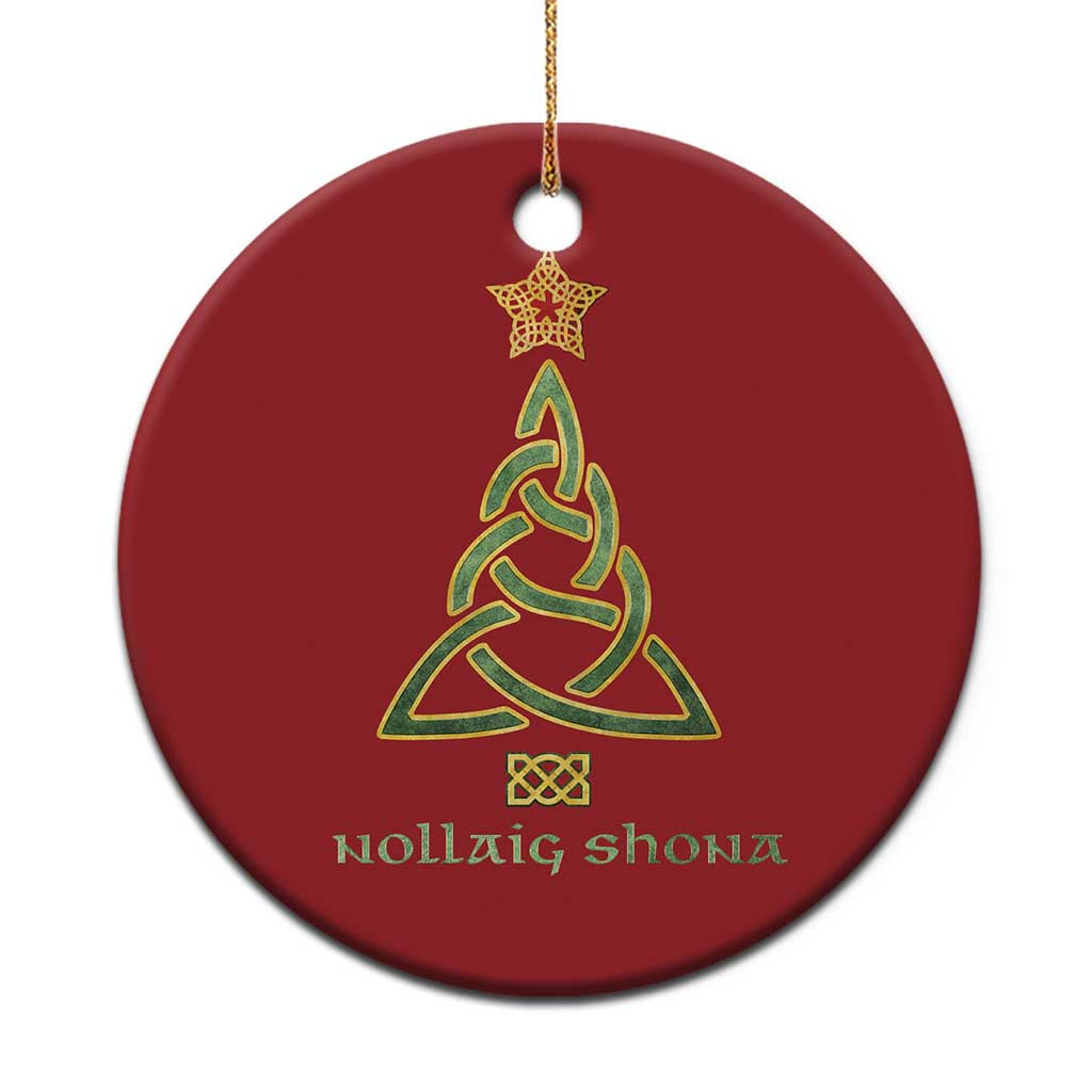 Irish Gaelic Christmas Nollaig Shona Christmas Ornament Celtic Knot Christmas Tree TS11