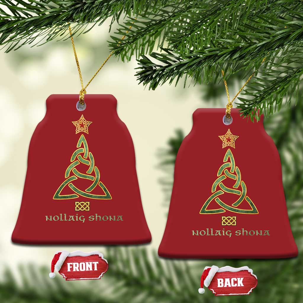 Irish Gaelic Christmas Nollaig Shona Christmas Ornament Celtic Knot Christmas Tree TS11