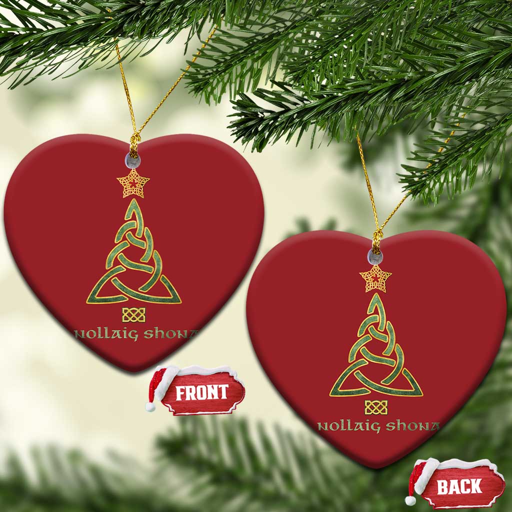 Irish Gaelic Christmas Nollaig Shona Christmas Ornament Celtic Knot Christmas Tree TS11