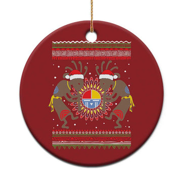 Funny Christmas Native American Christmas Ornament Santa Kokopeli Medicine Wheel TS11