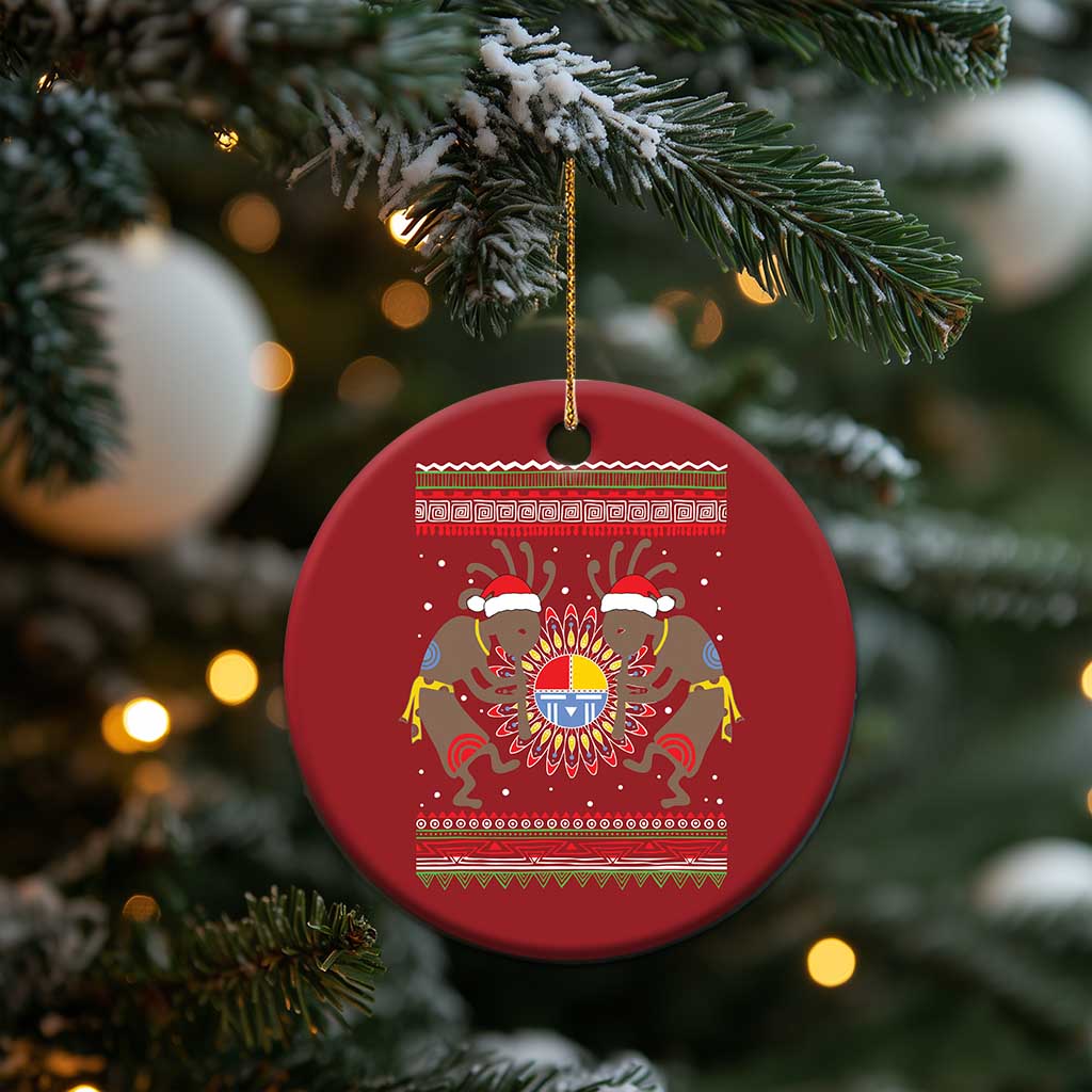 Funny Christmas Native American Christmas Ornament Santa Kokopeli Medicine Wheel TS11