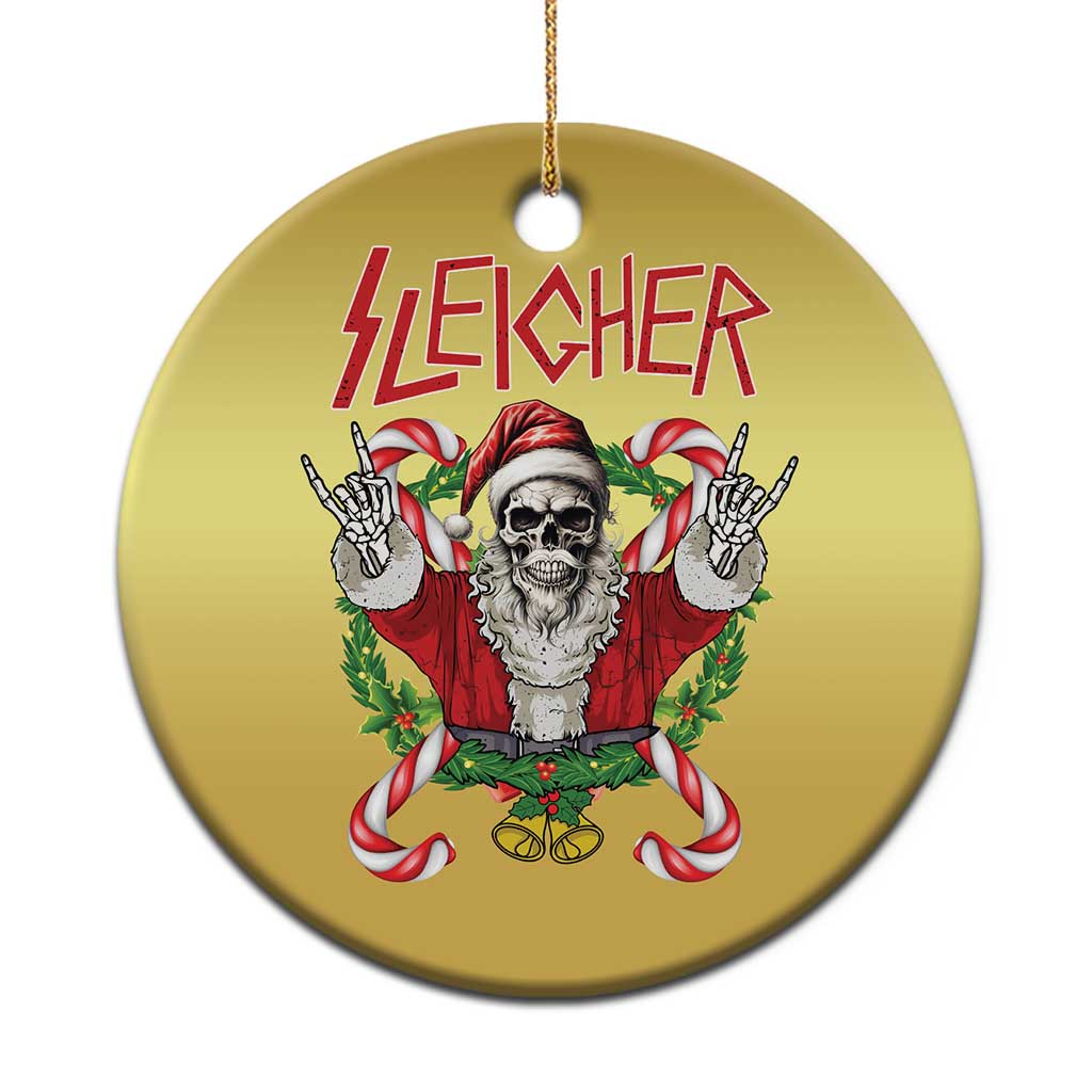 Xmas Heavy Metal Christmas Ornament Sleigher Skeleton Santa Xmas Wreath TS11