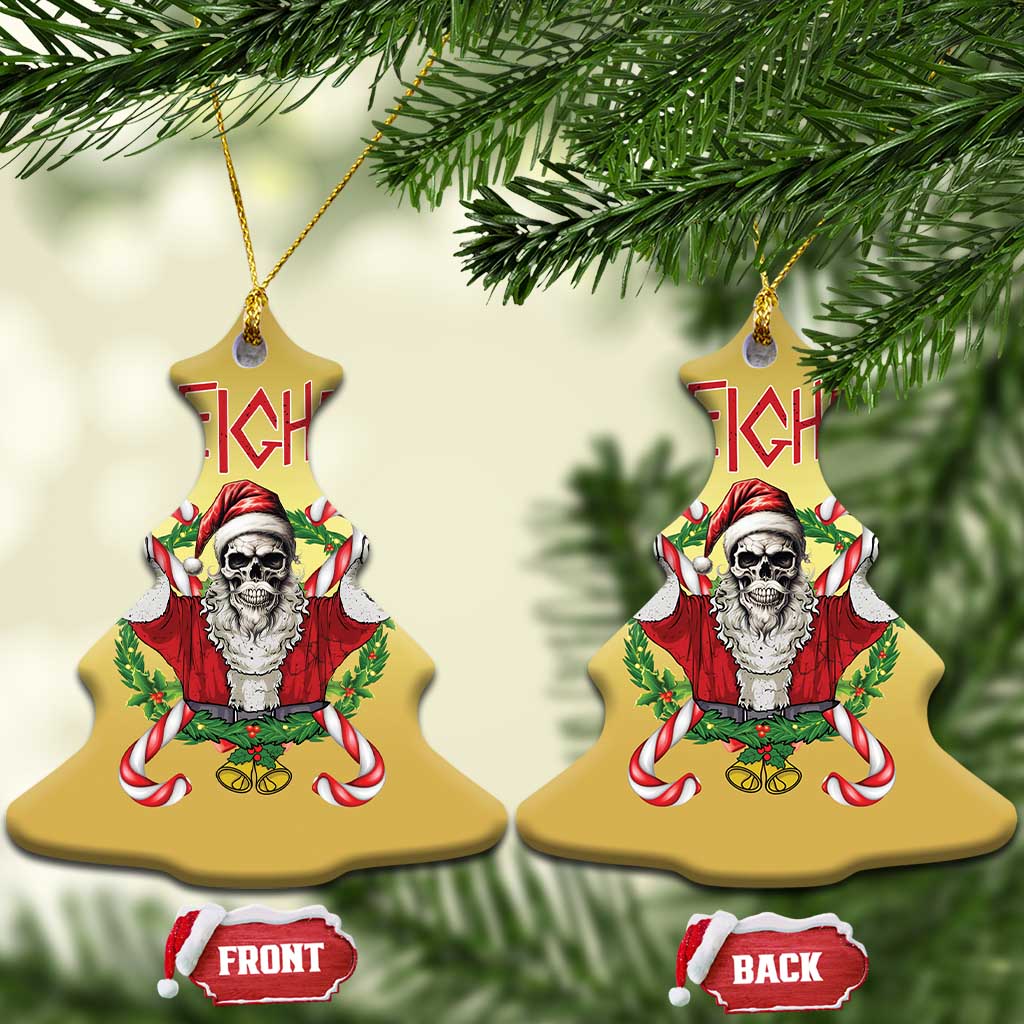 Xmas Heavy Metal Christmas Ornament Sleigher Skeleton Santa Xmas Wreath TS11