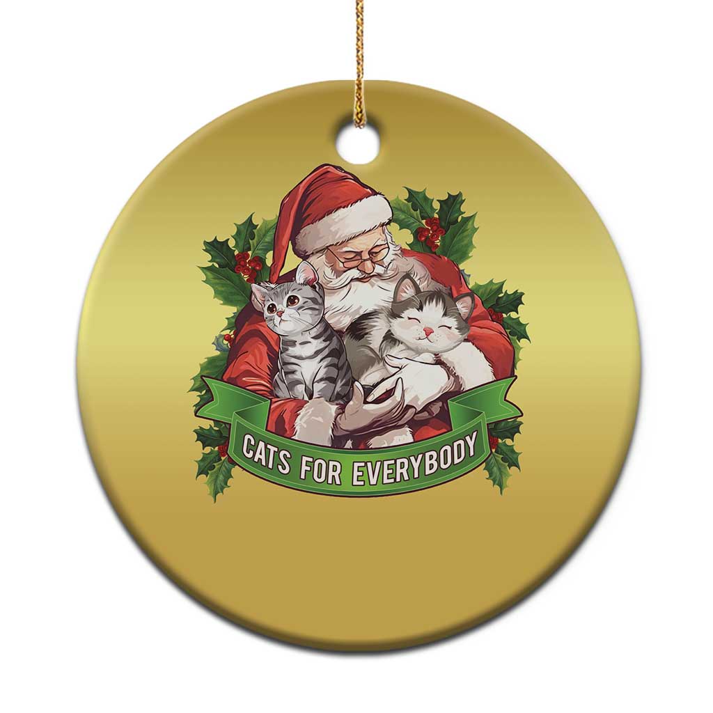 Xmas Cats Owner Christmas Ornament Cats For Everybody Vintage Santa Mistletoe TS11