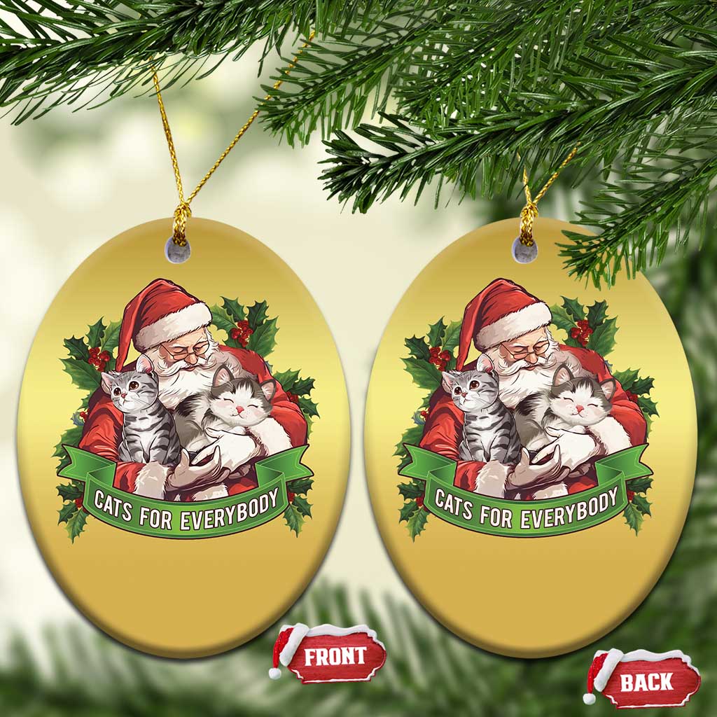 Xmas Cats Owner Christmas Ornament Cats For Everybody Vintage Santa Mistletoe TS11