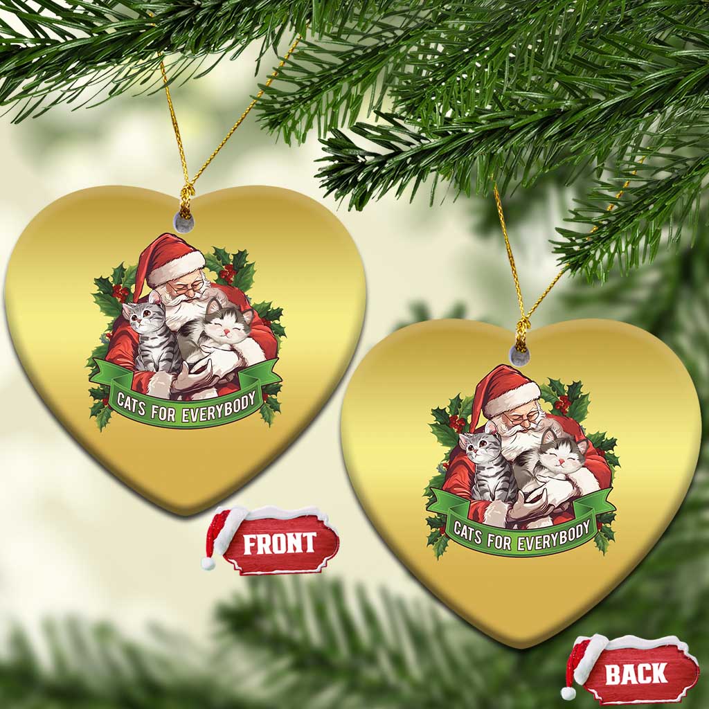 Xmas Cats Owner Christmas Ornament Cats For Everybody Vintage Santa Mistletoe TS11