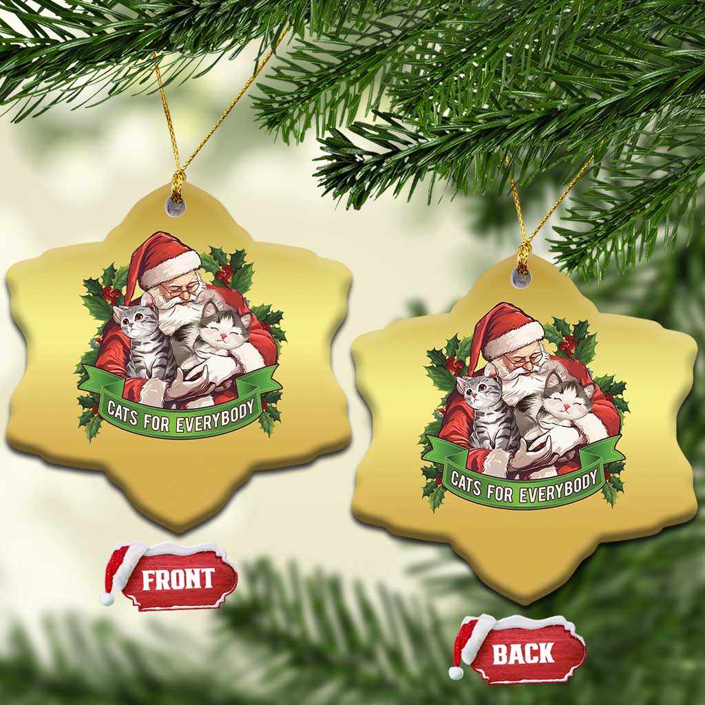 Xmas Cats Owner Christmas Ornament Cats For Everybody Vintage Santa Mistletoe TS11