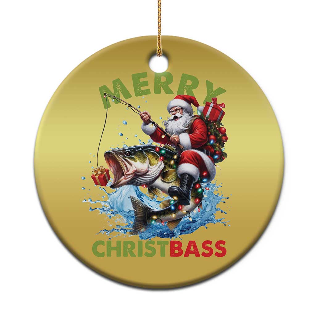 Funny Xmas Fishing Christmas Ornament Merry Christbass Santa Xmas Tree TS11