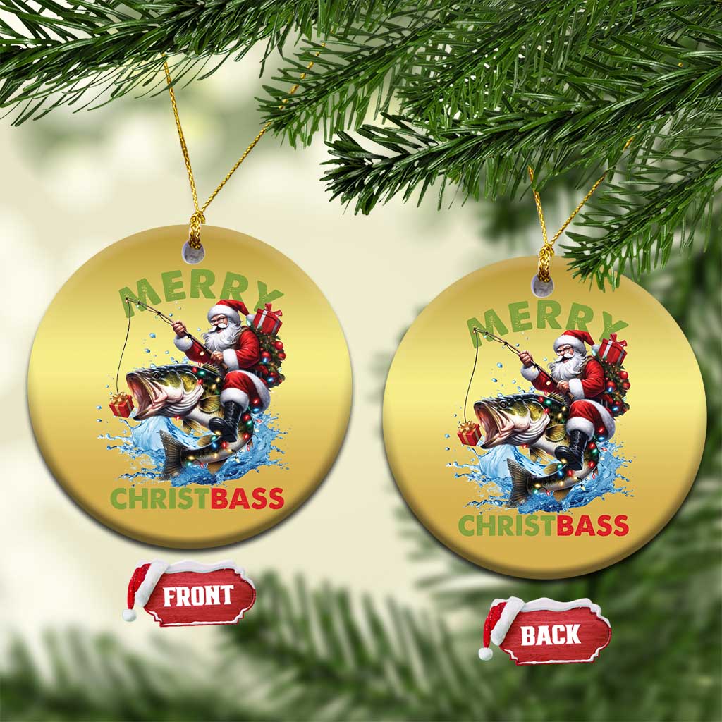 Funny Xmas Fishing Christmas Ornament Merry Christbass Santa Xmas Tree TS11