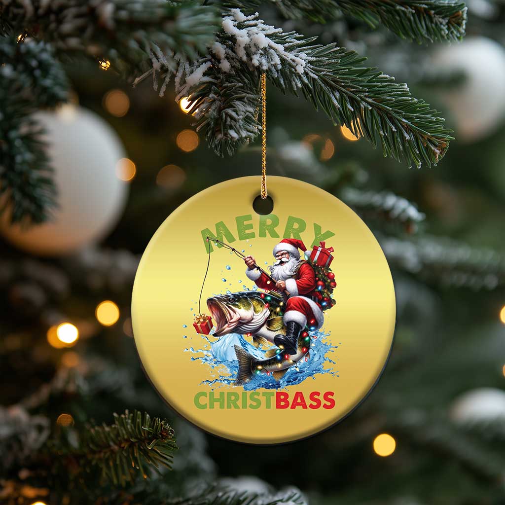 Funny Xmas Fishing Christmas Ornament Merry Christbass Santa Xmas Tree TS11