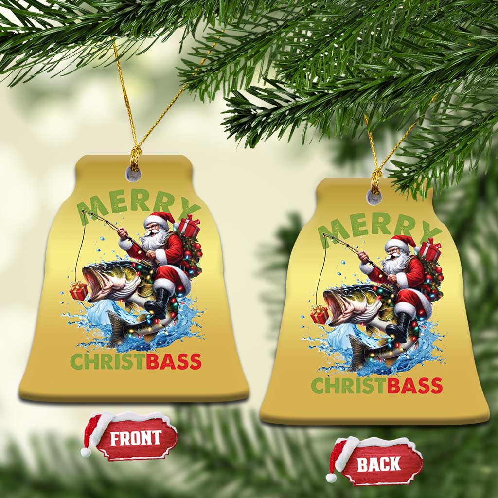 Funny Xmas Fishing Christmas Ornament Merry Christbass Santa Xmas Tree TS11