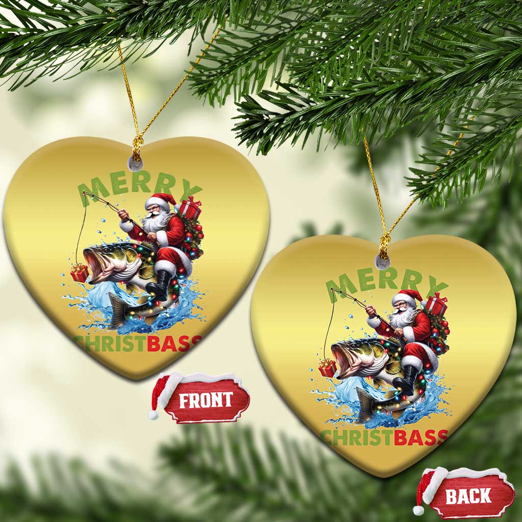 Funny Xmas Fishing Christmas Ornament Merry Christbass Santa Xmas Tree TS11