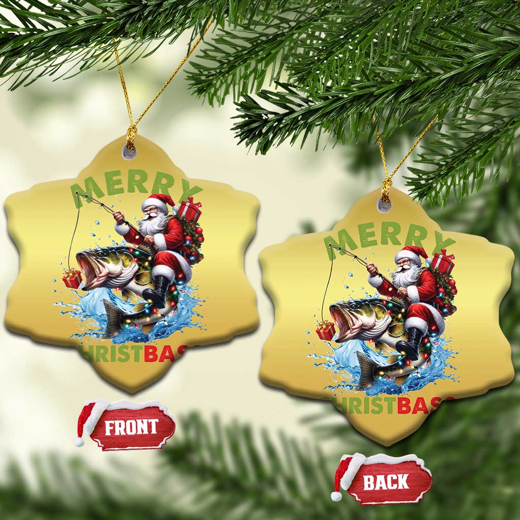 Funny Xmas Fishing Christmas Ornament Merry Christbass Santa Xmas Tree TS11