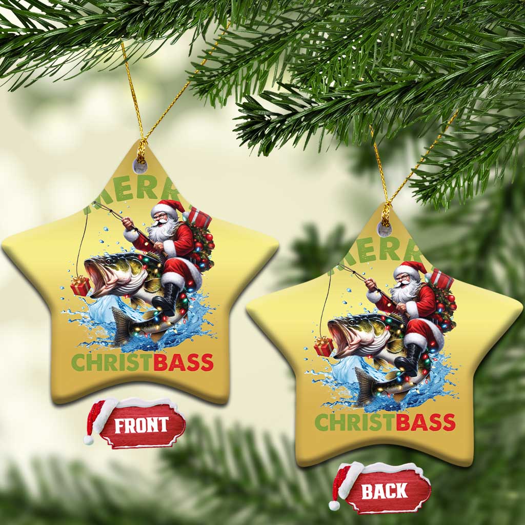 Funny Xmas Fishing Christmas Ornament Merry Christbass Santa Xmas Tree TS11