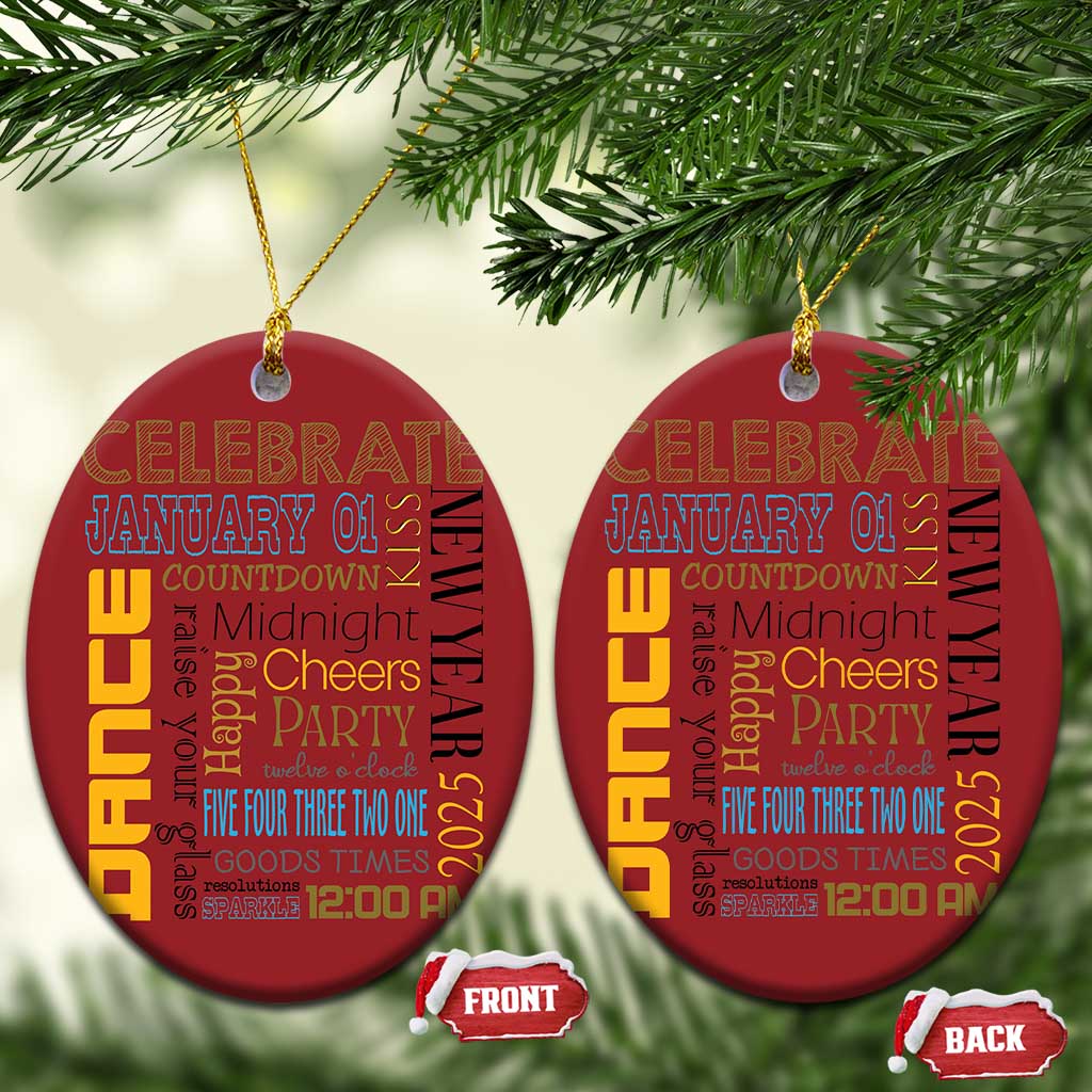 Happy New Year 2025 Christmas Ornament New Year's Eve Activities TS11
