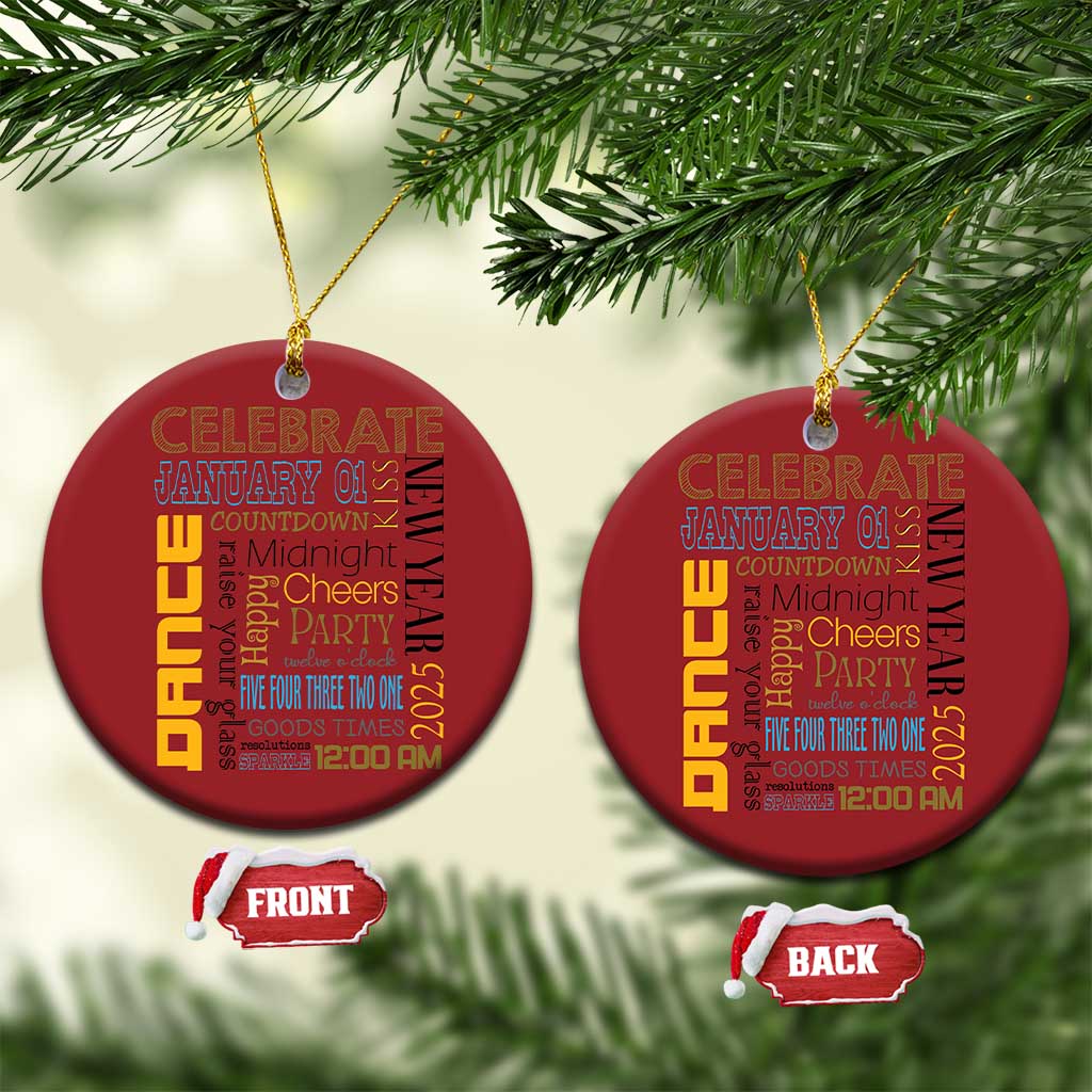 Happy New Year 2025 Christmas Ornament New Year's Eve Activities TS11