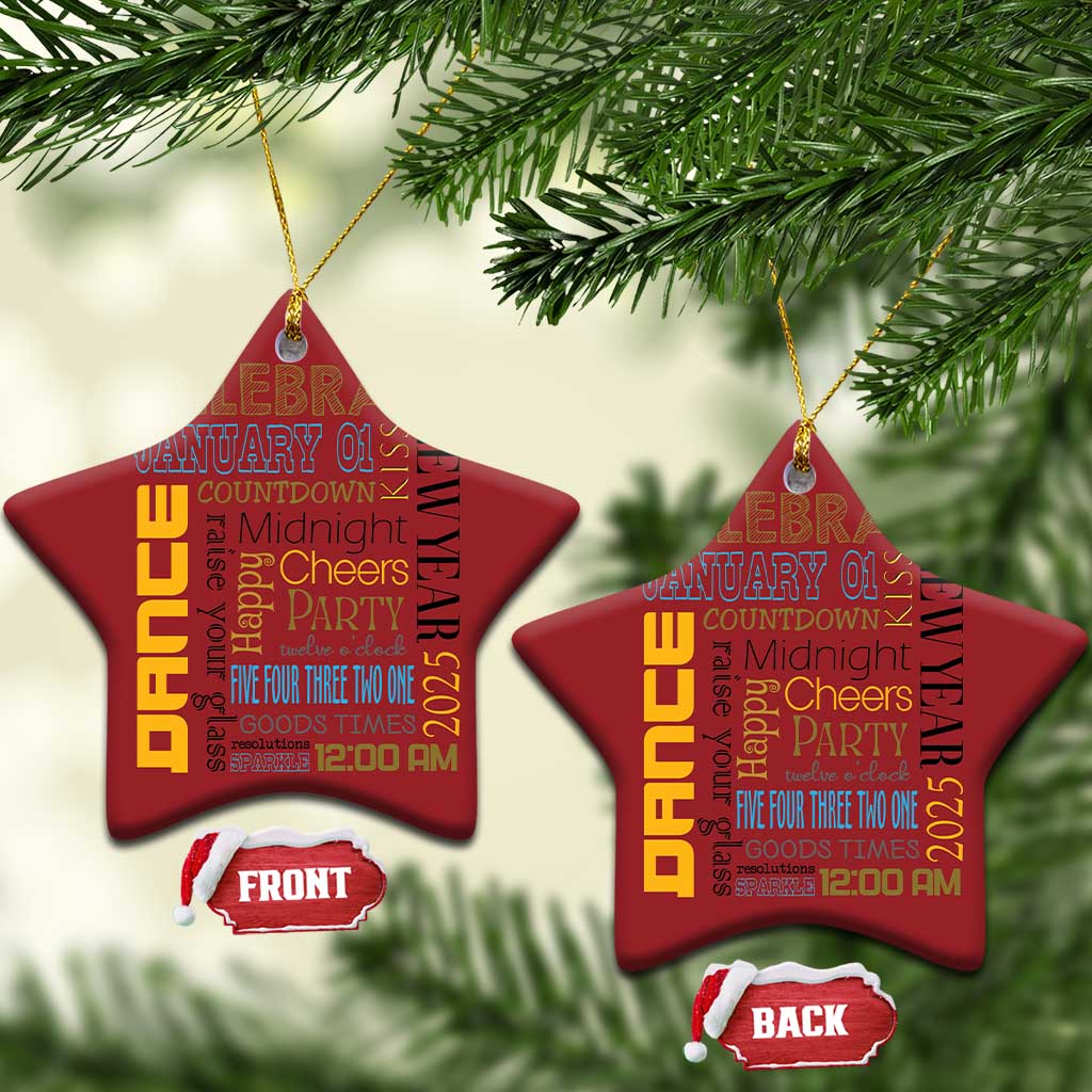 Happy New Year 2025 Christmas Ornament New Year's Eve Activities TS11