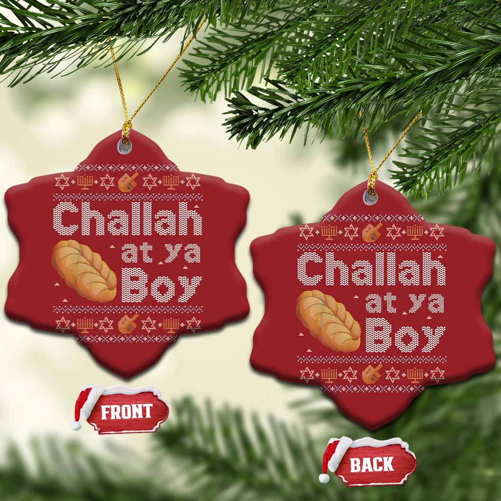 Funny Hanukkah Christmas Ornament Challah At Ya Boy Jewish Holiday TS11