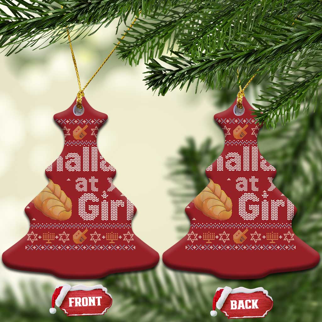 Funny Hanukkah Christmas Ornament Challah At Ya Girl Jewish Holiday TS11