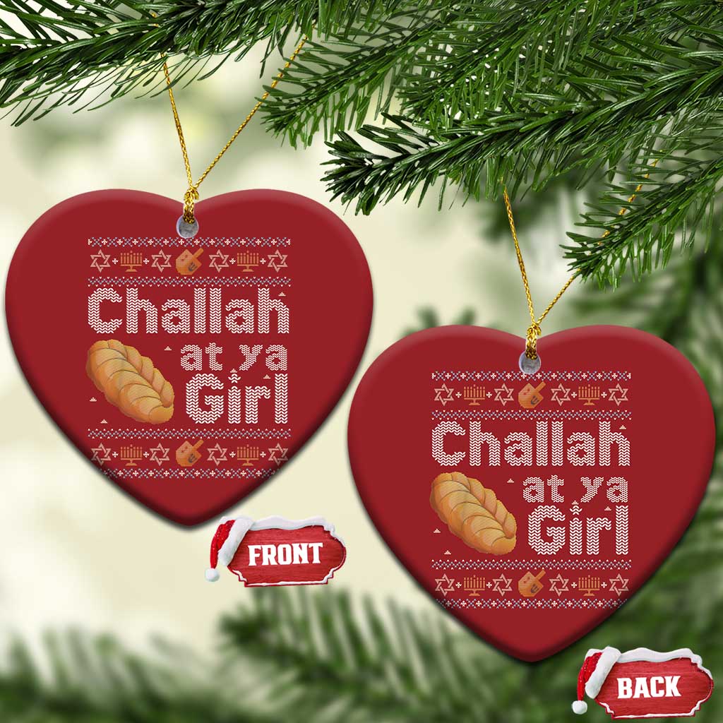Funny Hanukkah Christmas Ornament Challah At Ya Girl Jewish Holiday TS11