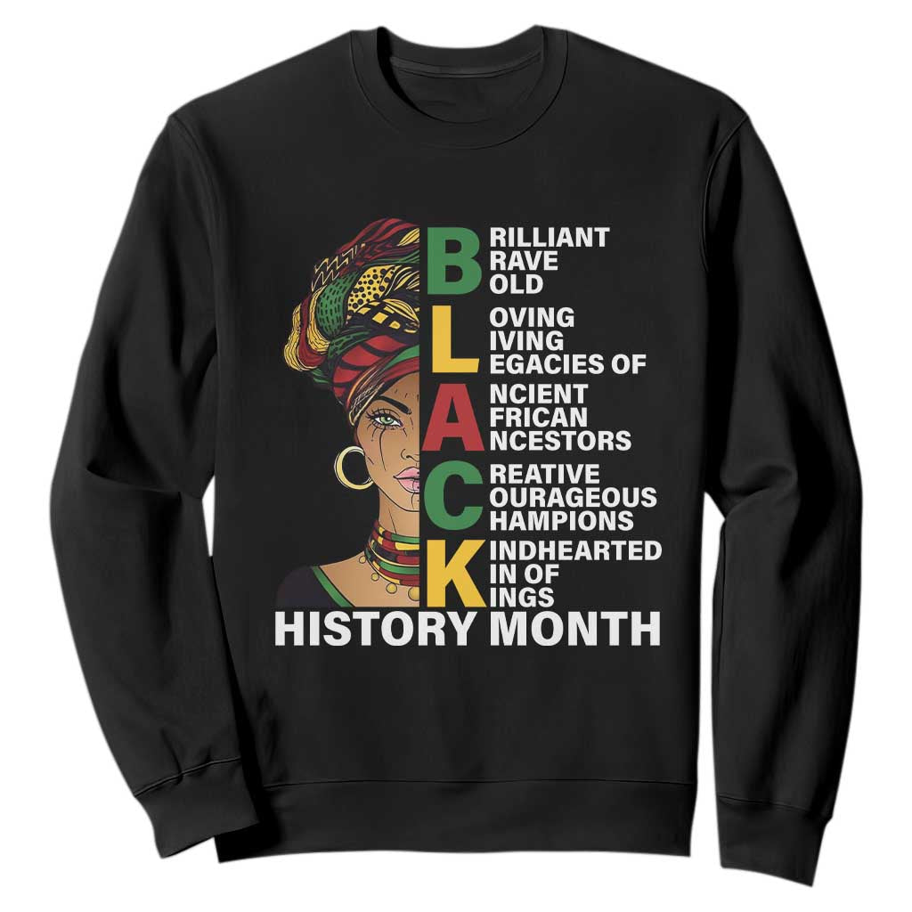 Black History Month Brilliant Brave Bold Sweatshirt African American Black Pride TS11