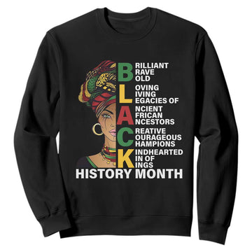 Black History Month Brilliant Brave Bold Sweatshirt African American Black Pride TS11