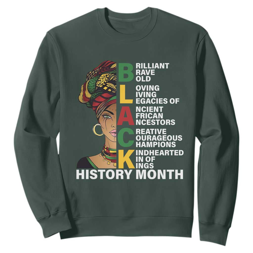 Black History Month Brilliant Brave Bold Sweatshirt African American Black Pride TS11