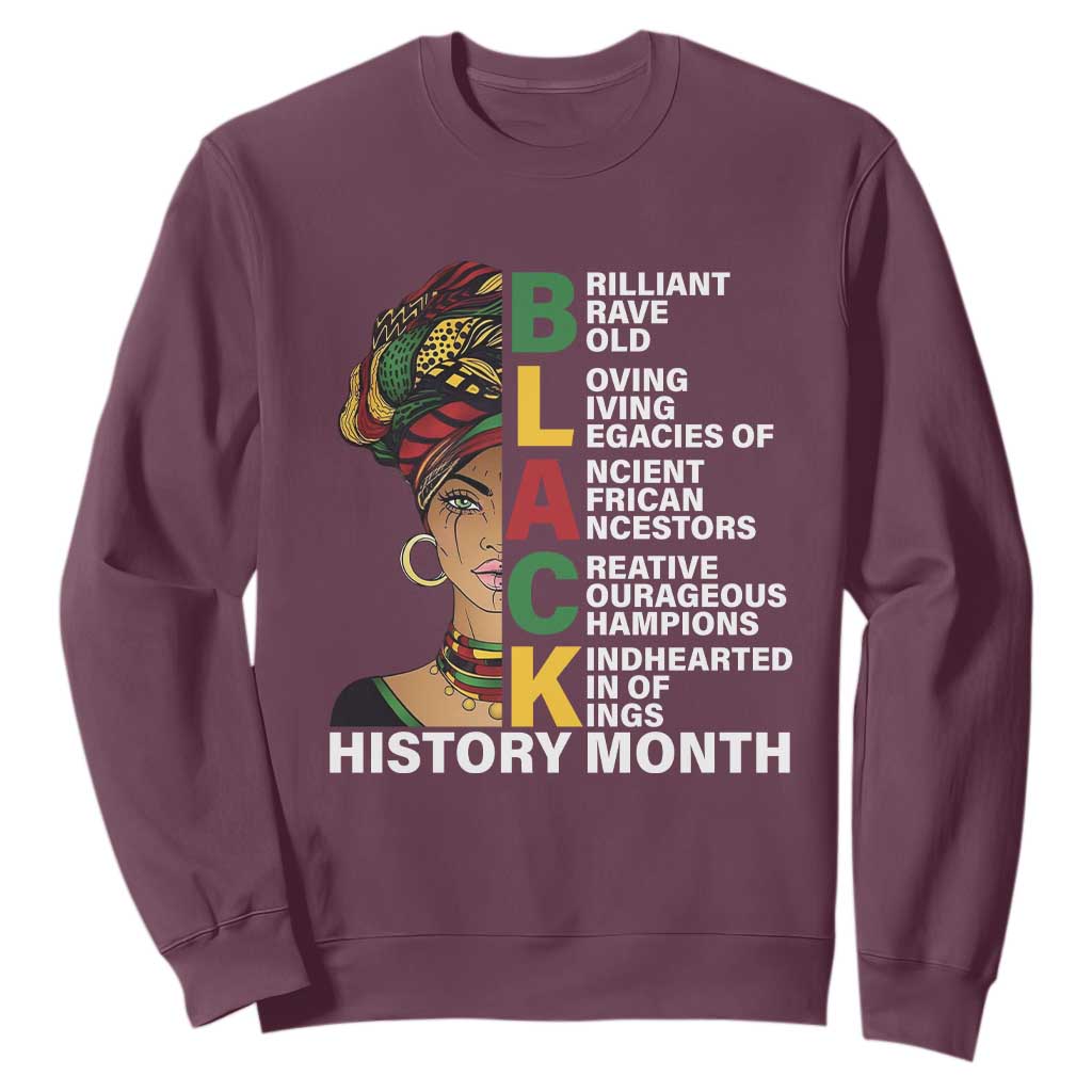 Black History Month Brilliant Brave Bold Sweatshirt African American Black Pride TS11