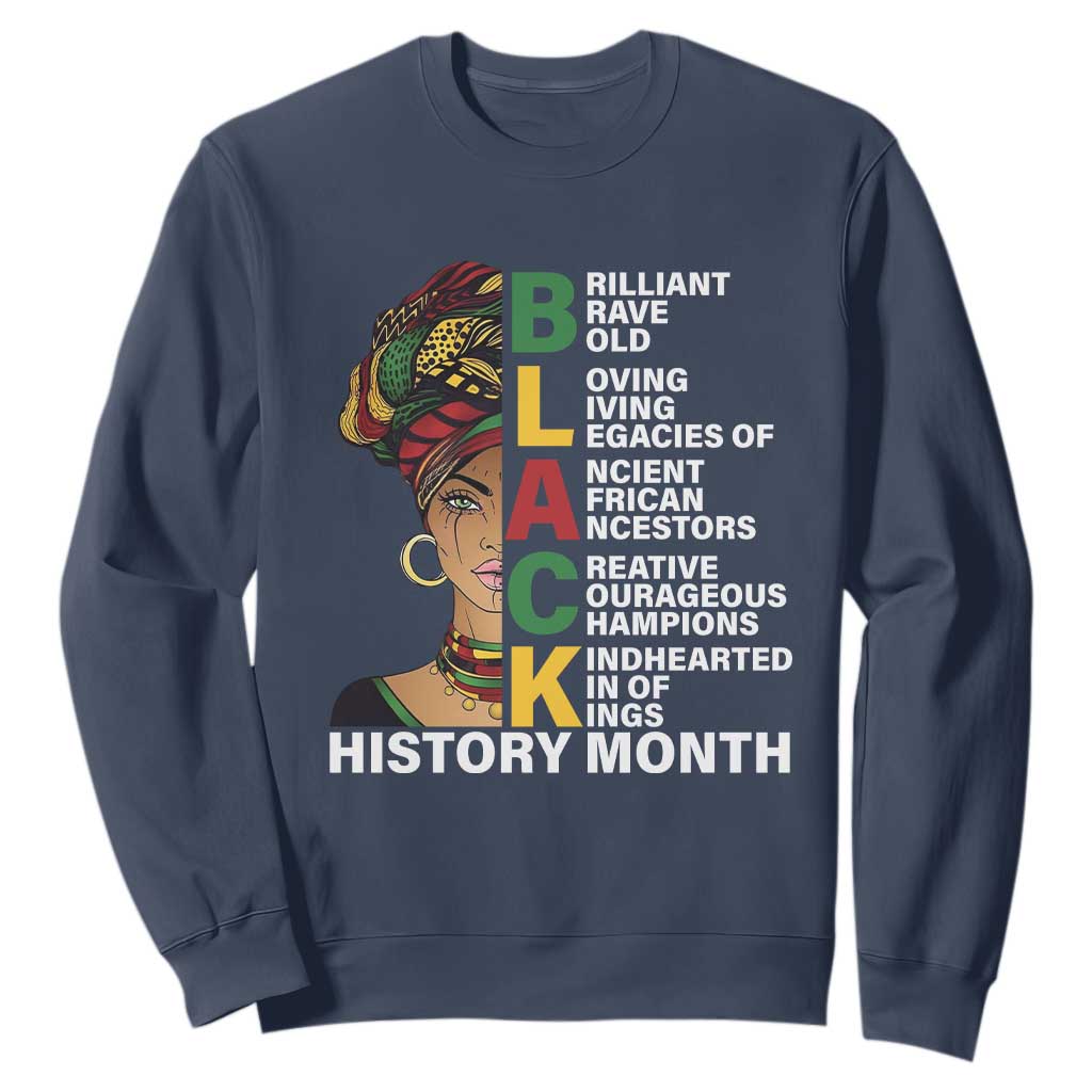Black History Month Brilliant Brave Bold Sweatshirt African American Black Pride TS11