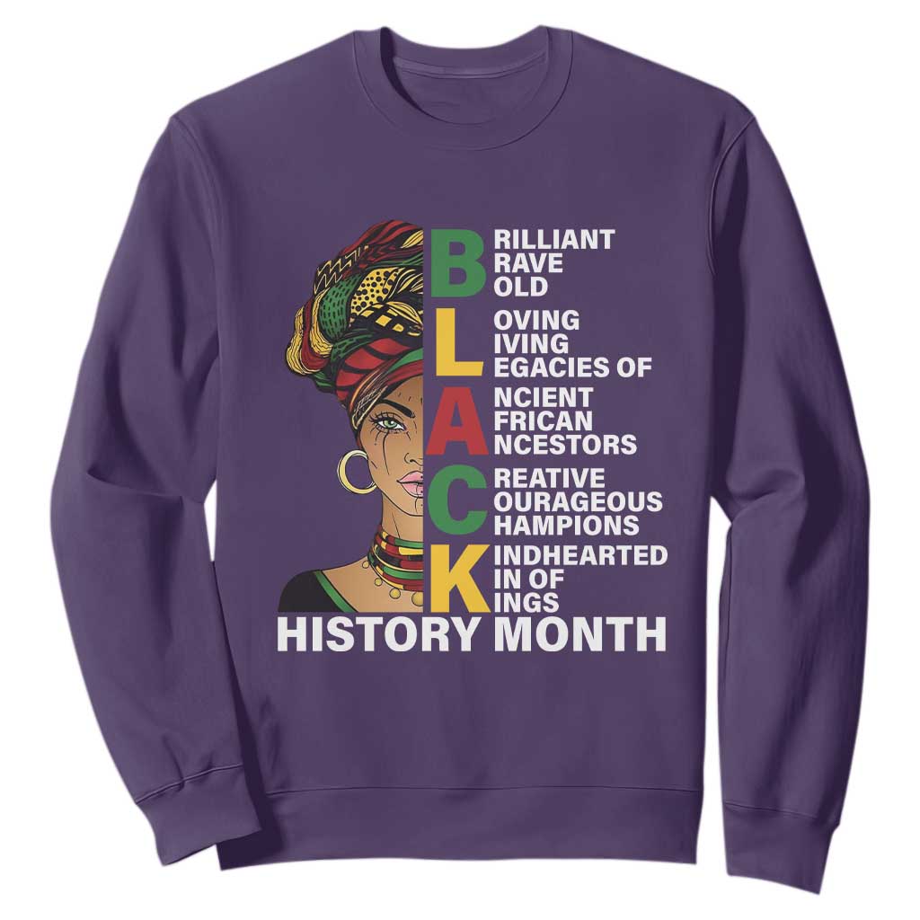 Black History Month Brilliant Brave Bold Sweatshirt African American Black Pride TS11