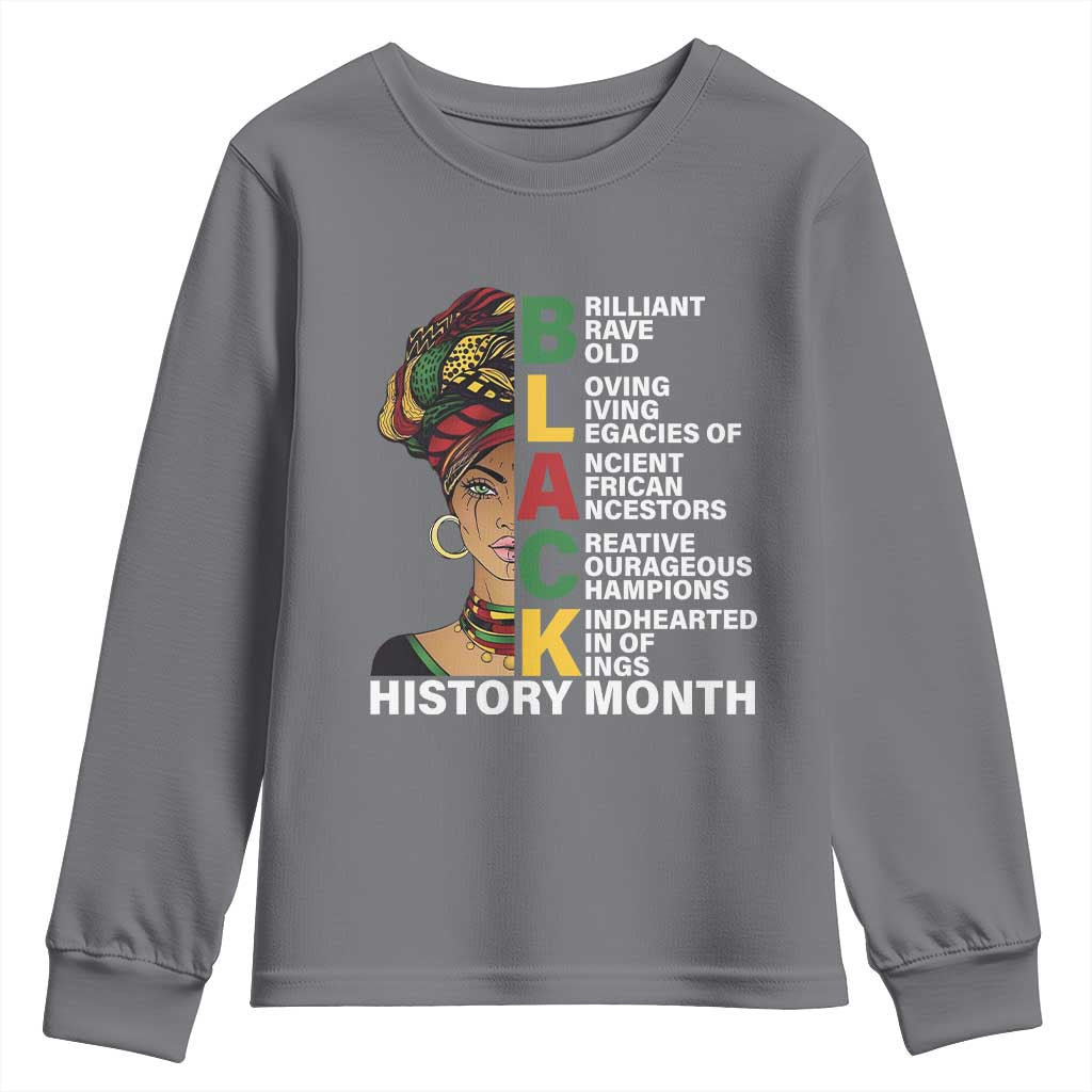 Black History Month Brilliant Brave Bold Youth Sweatshirt African American Black Pride TS11