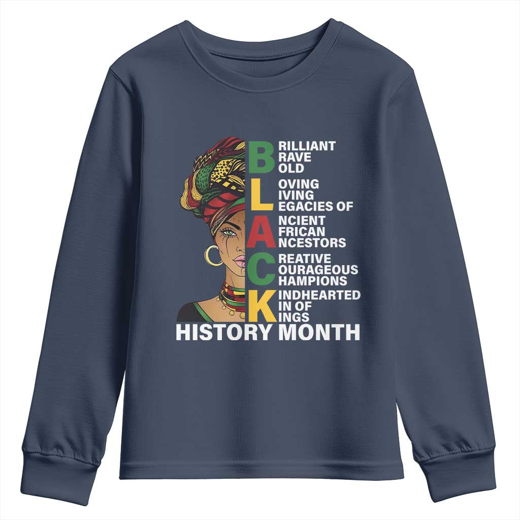 Black History Month Brilliant Brave Bold Youth Sweatshirt African American Black Pride TS11