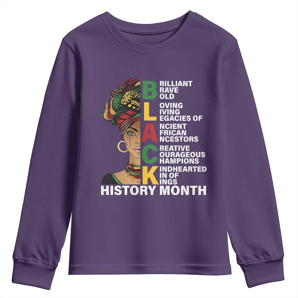Black History Month Brilliant Brave Bold Youth Sweatshirt African American Black Pride TS11