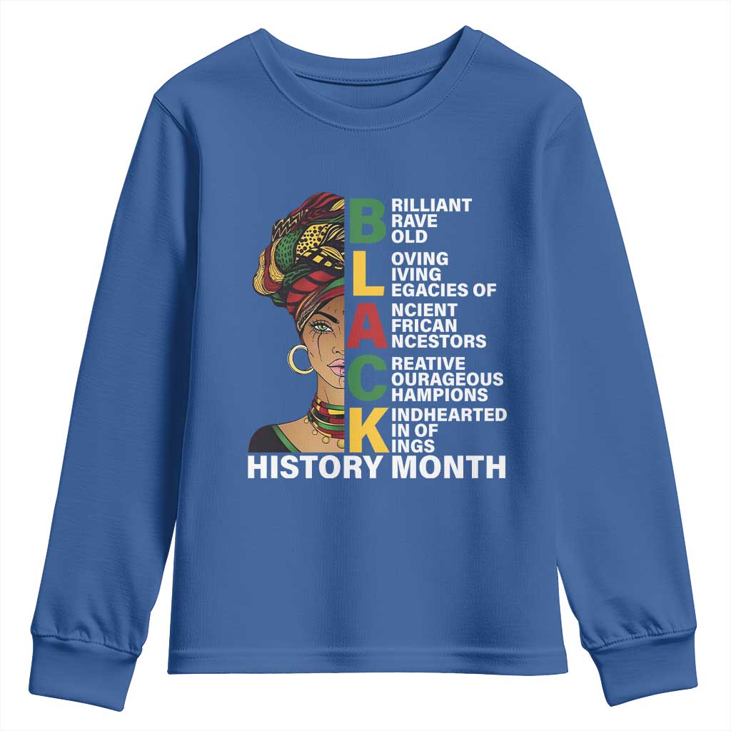 Black History Month Brilliant Brave Bold Youth Sweatshirt African American Black Pride TS11