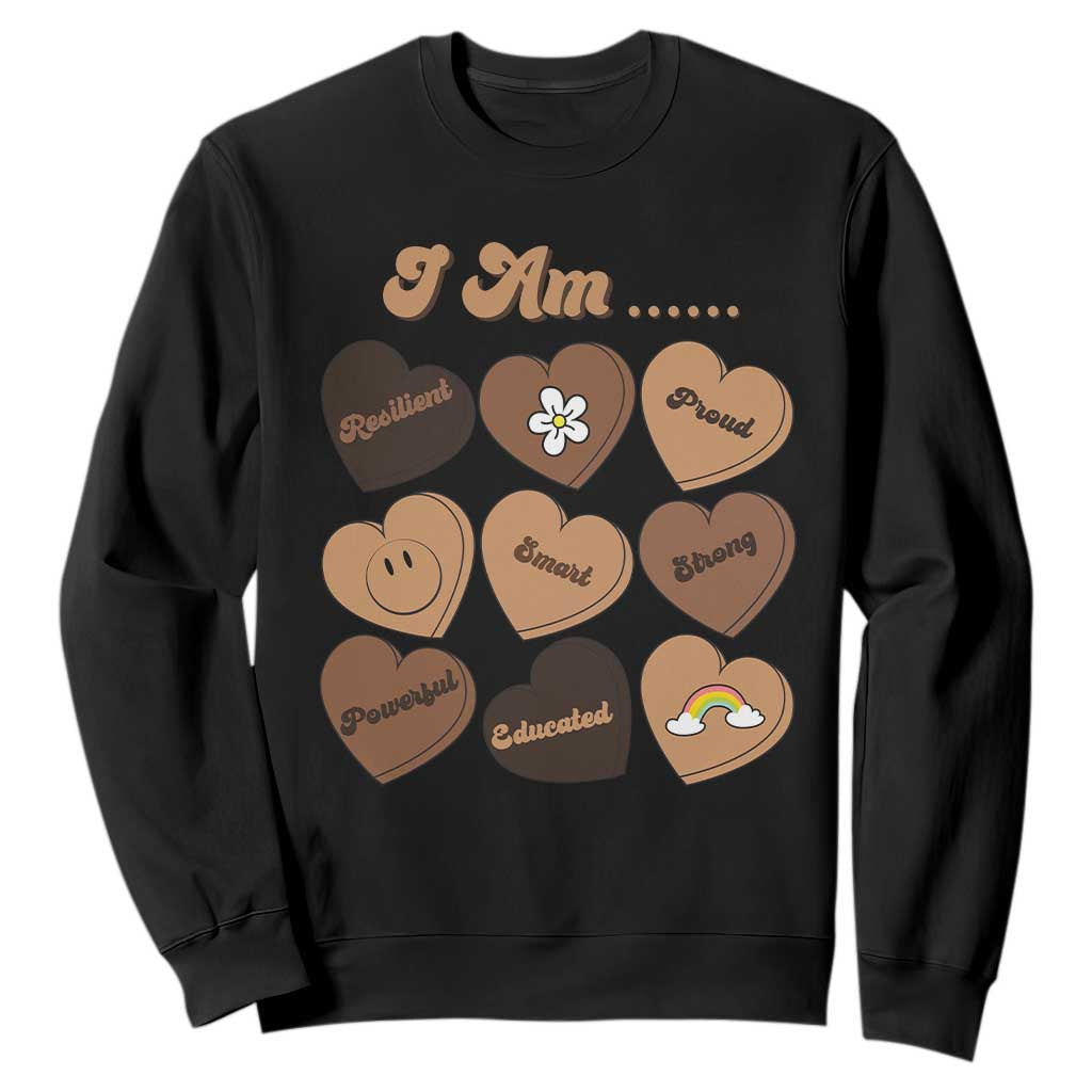 African American Proud Black History Sweatshirt Melanin Hearts TS11