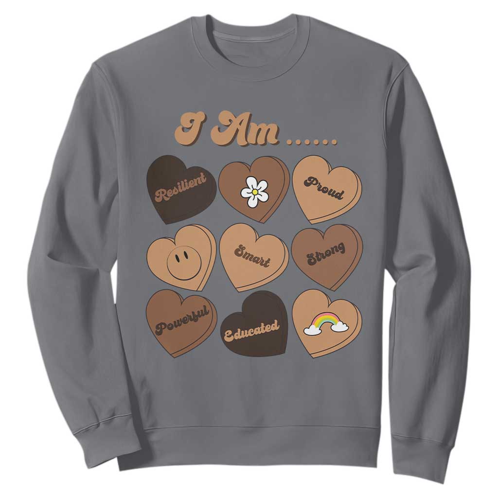 African American Proud Black History Sweatshirt Melanin Hearts TS11