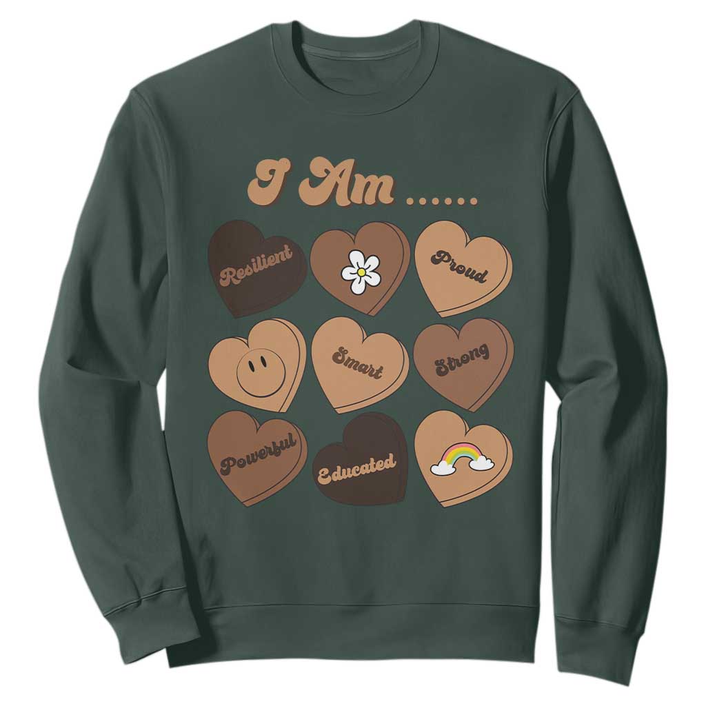 African American Proud Black History Sweatshirt Melanin Hearts TS11
