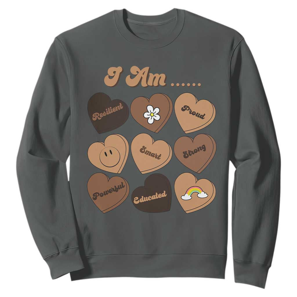 African American Proud Black History Sweatshirt Melanin Hearts TS11