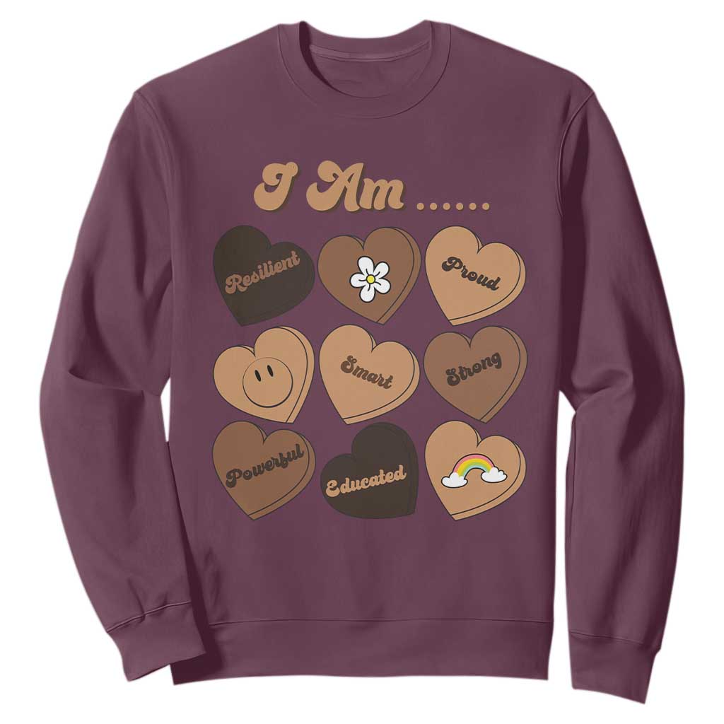 African American Proud Black History Sweatshirt Melanin Hearts TS11