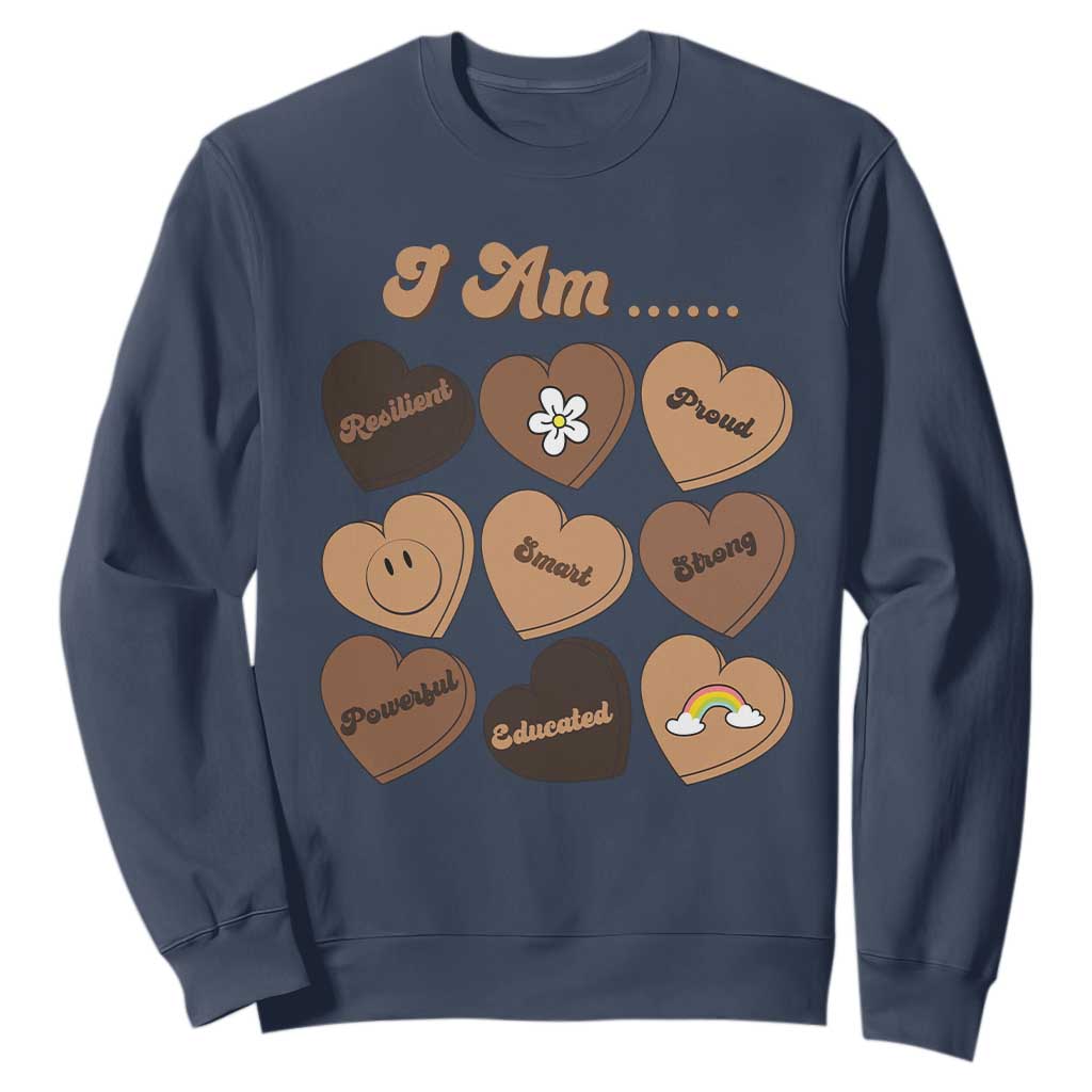 African American Proud Black History Sweatshirt Melanin Hearts TS11