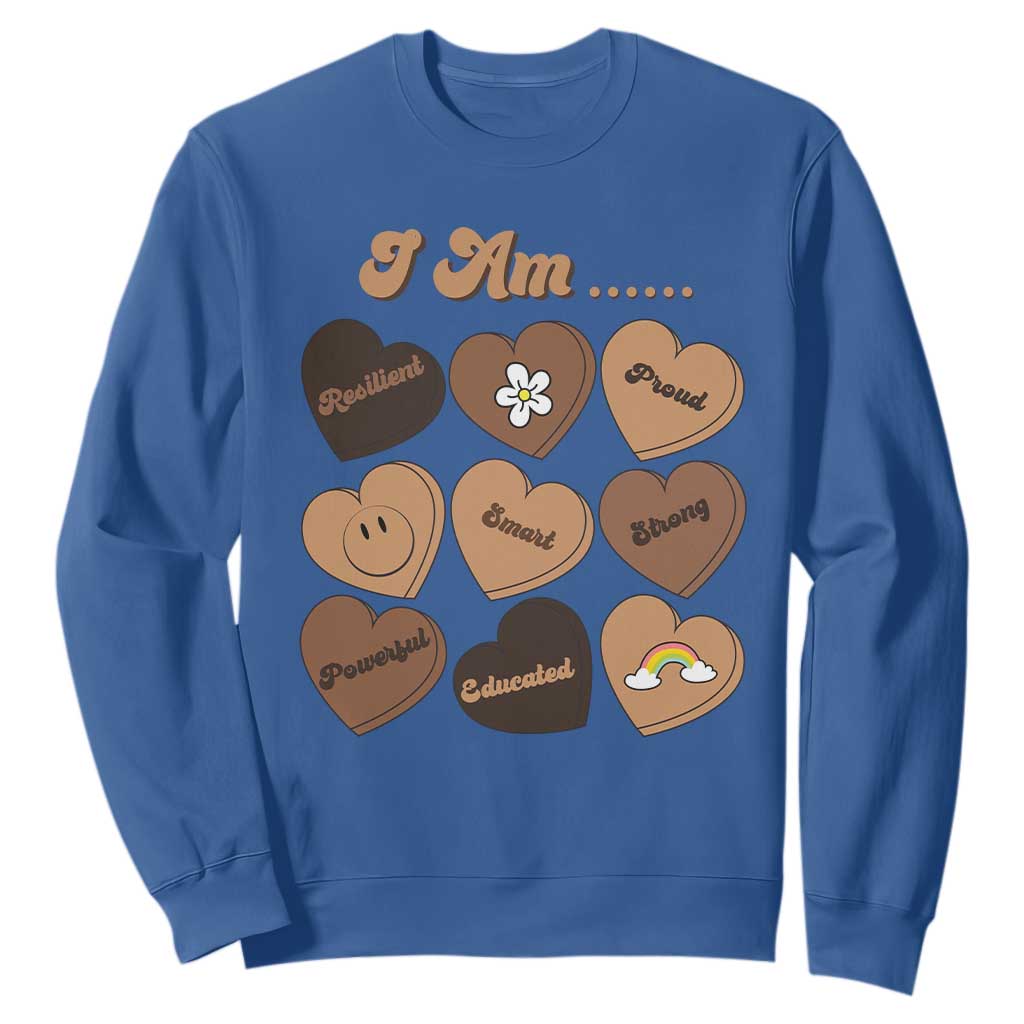 African American Proud Black History Sweatshirt Melanin Hearts TS11
