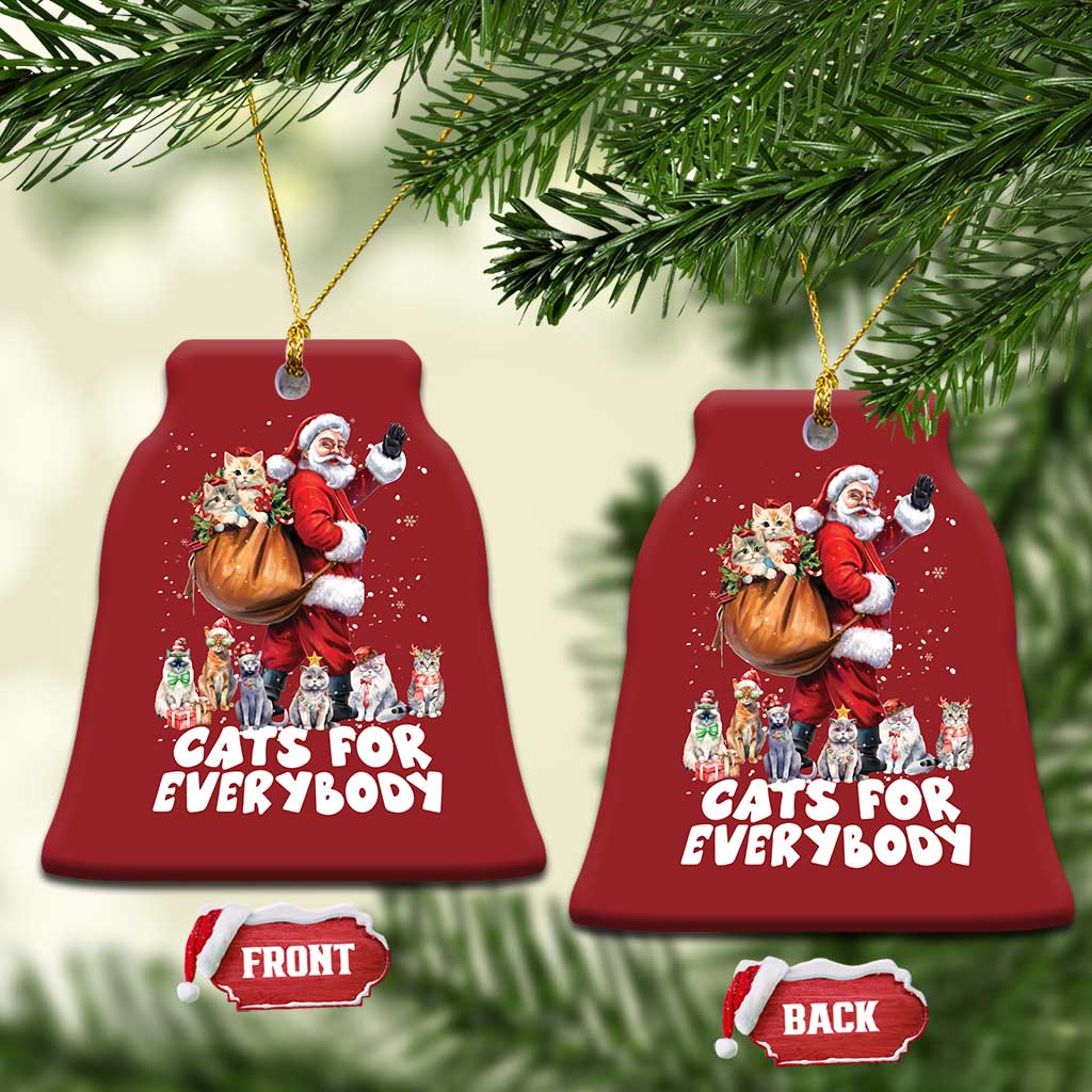 Funny Xmas Cat Christmas Ornament Cats For Everybody Xmas Santa Pet TS11