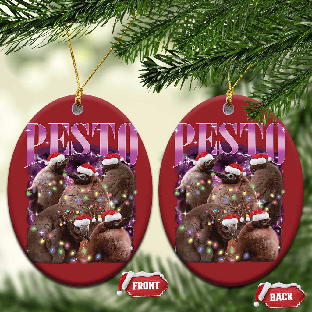 Funny Pesto The Penguin Xmas Christmas Ornament TS11