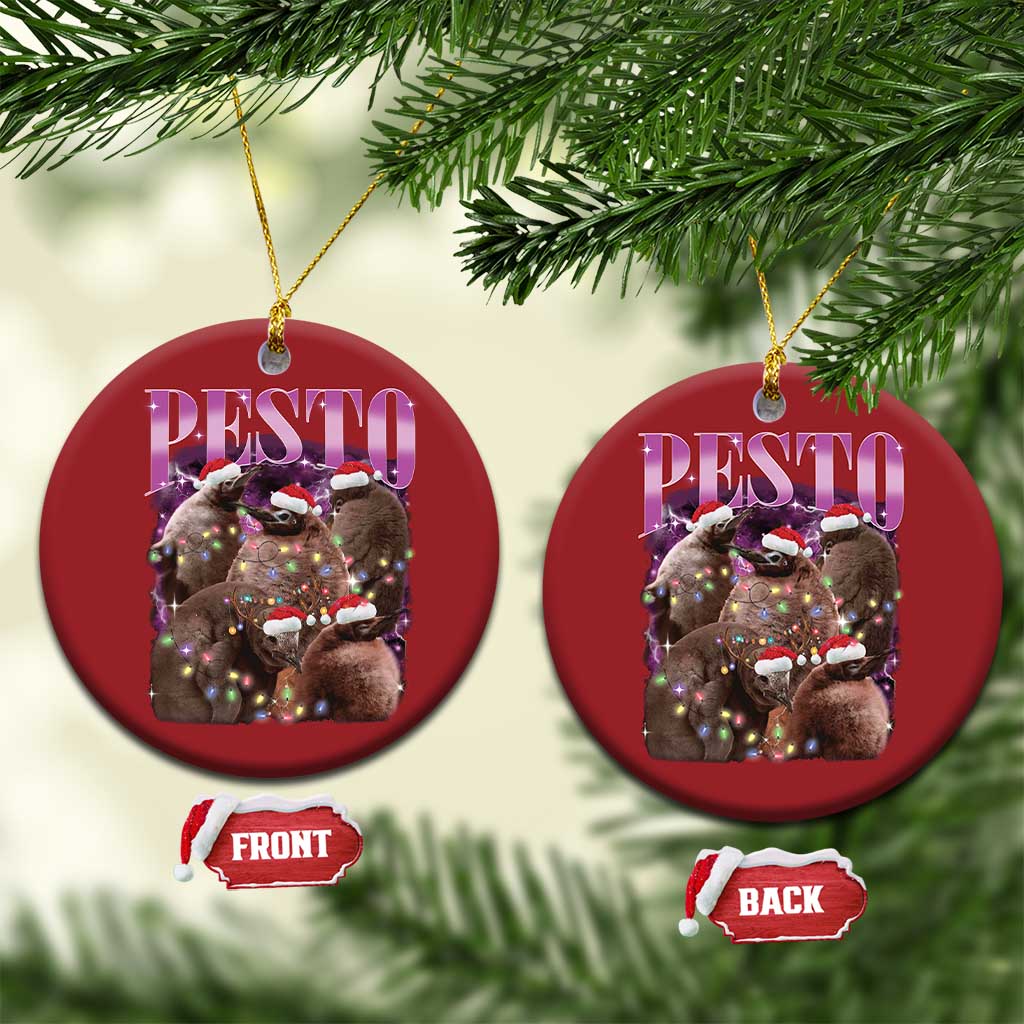 Funny Pesto The Penguin Xmas Christmas Ornament TS11