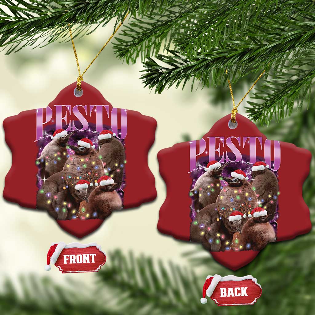 Funny Pesto The Penguin Xmas Christmas Ornament TS11